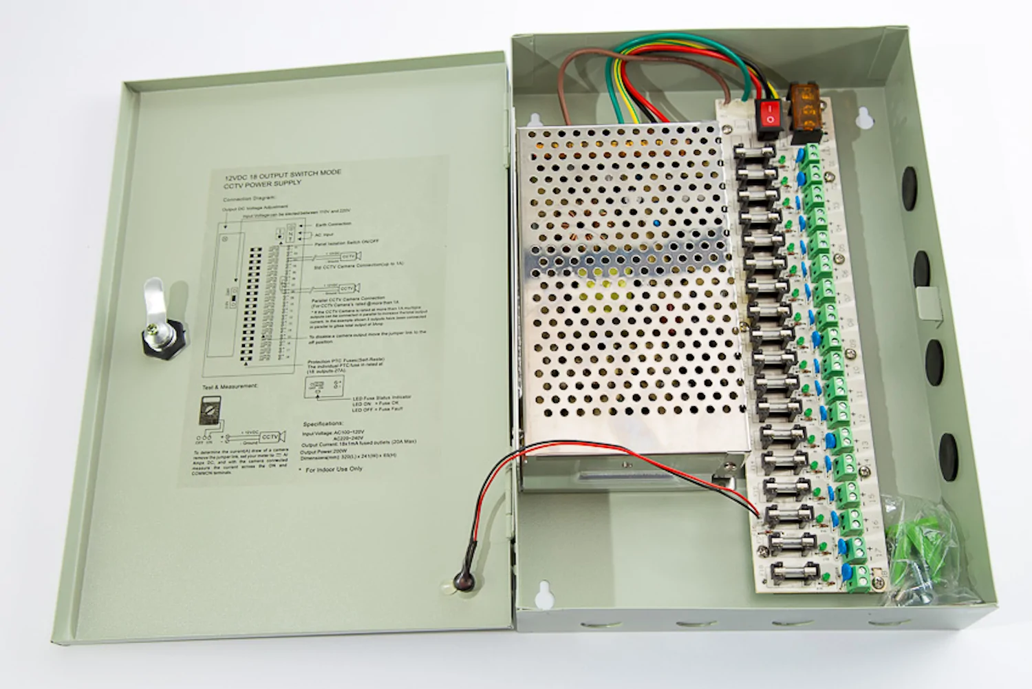 Fuentes de poder switching DC 12v para Cámaras seguridad SSTT - 12v20a18ch