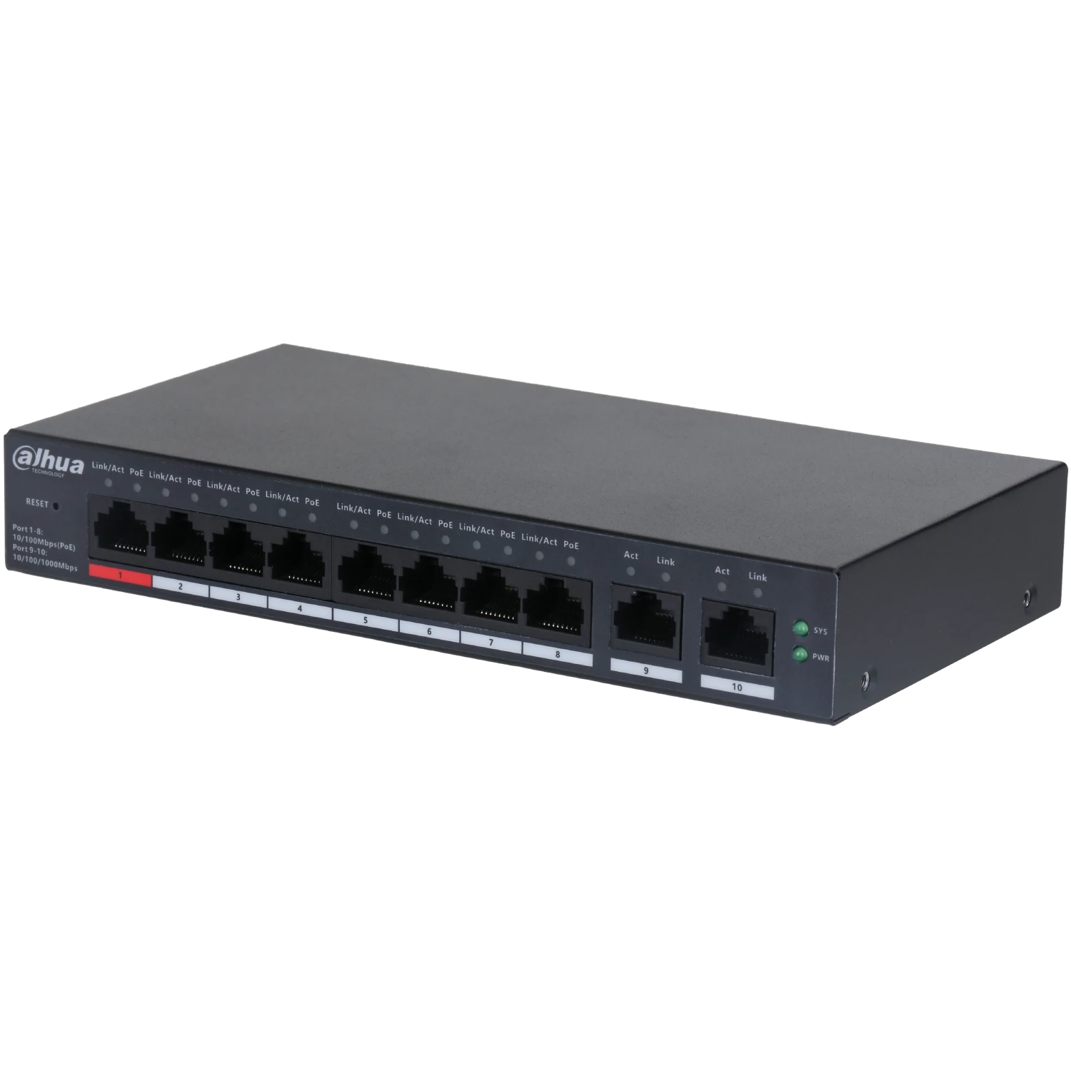 Switch POE Dahua para CCTV Red SSTT - CS4010-8ET-60