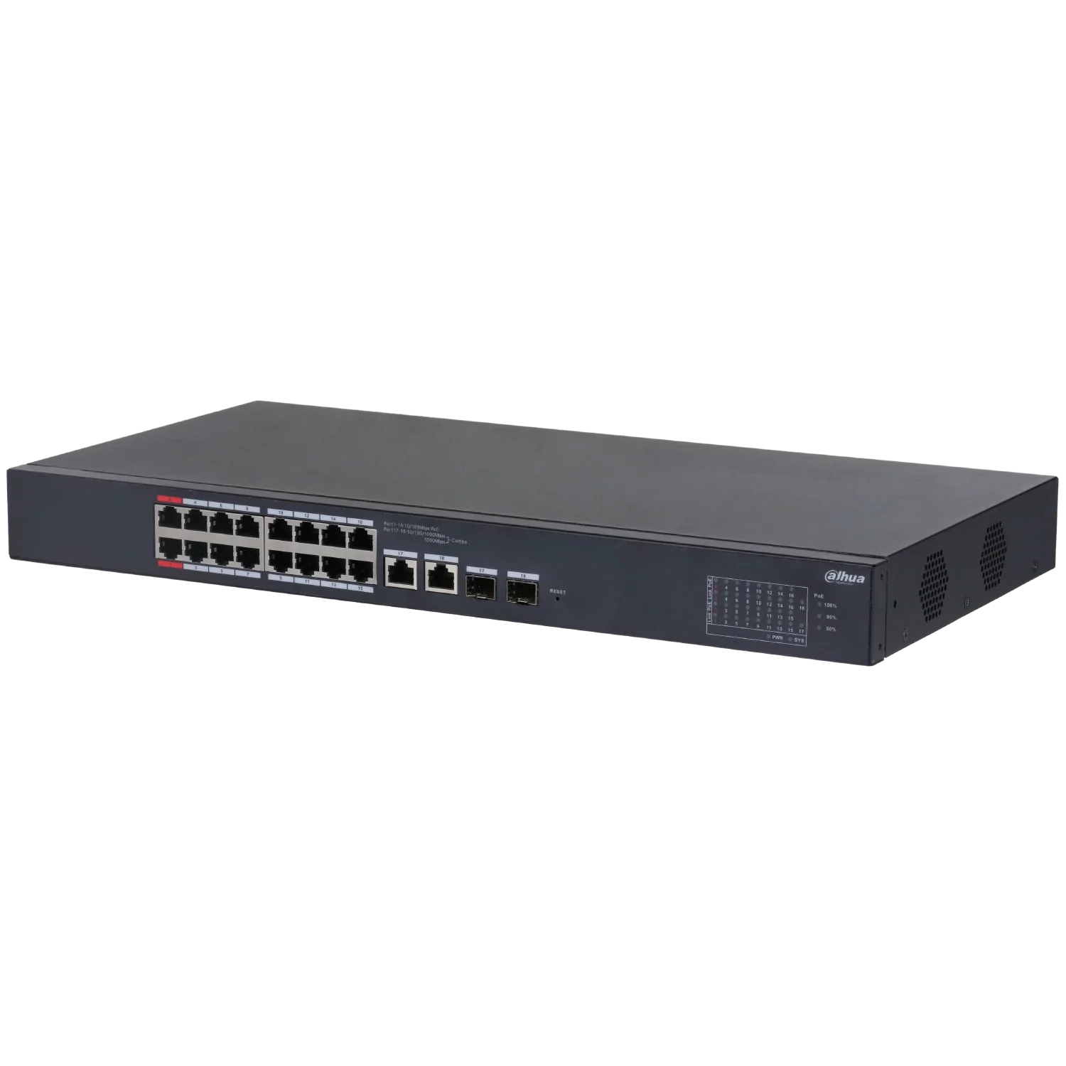 Switch POE Dahua para CCTV Red SSTT - CS4218-16ET-190-V2