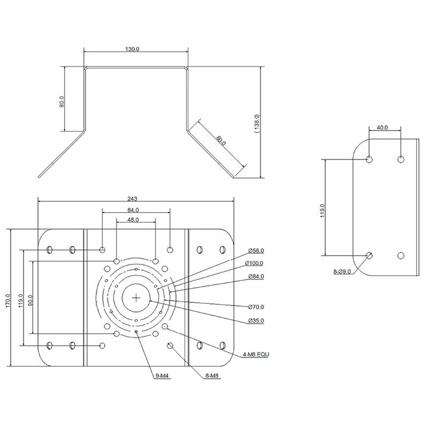 Soportes para camaras de seguridad PTZ CCTV - PFA151