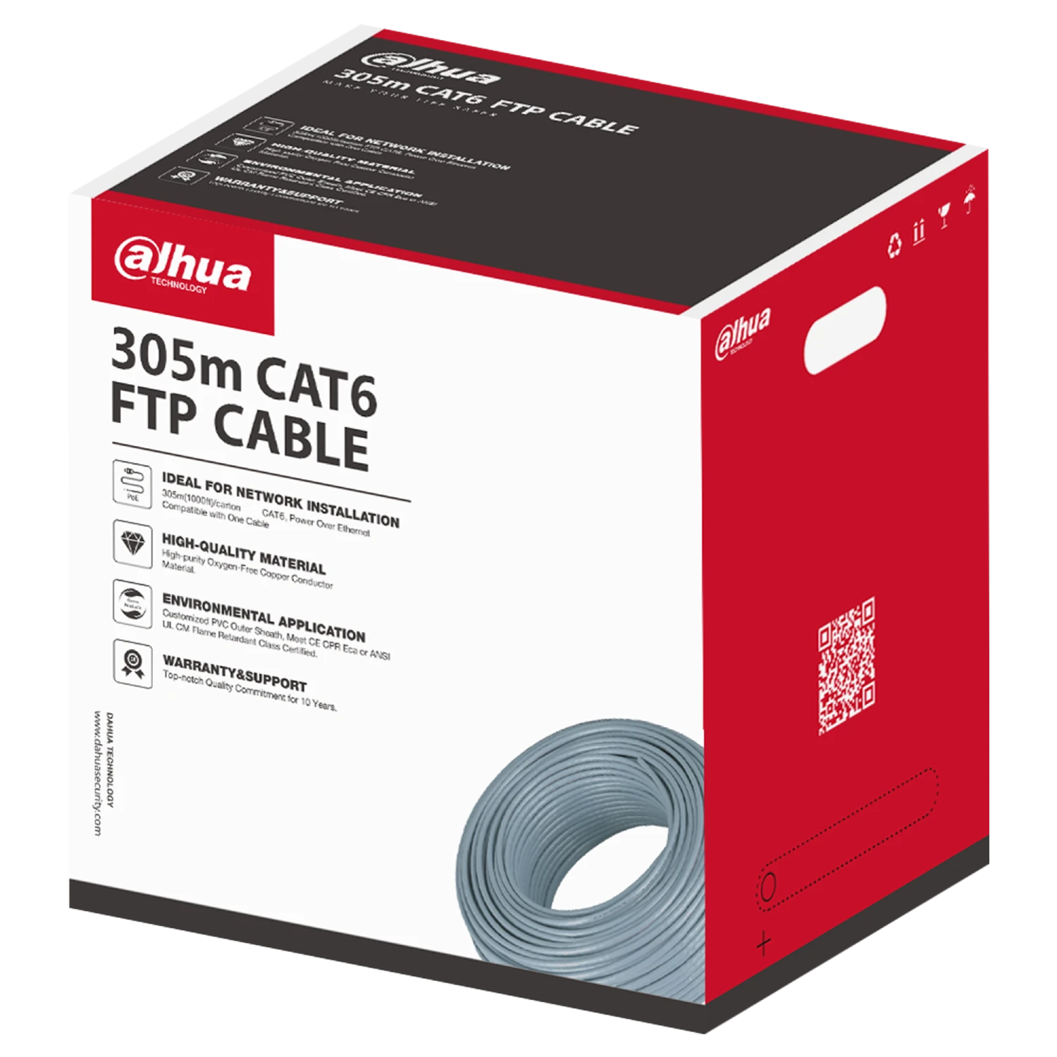 Dahua Cable UTP y FTP para cámaras de seguridad SSTT - PFM920I-6F-C