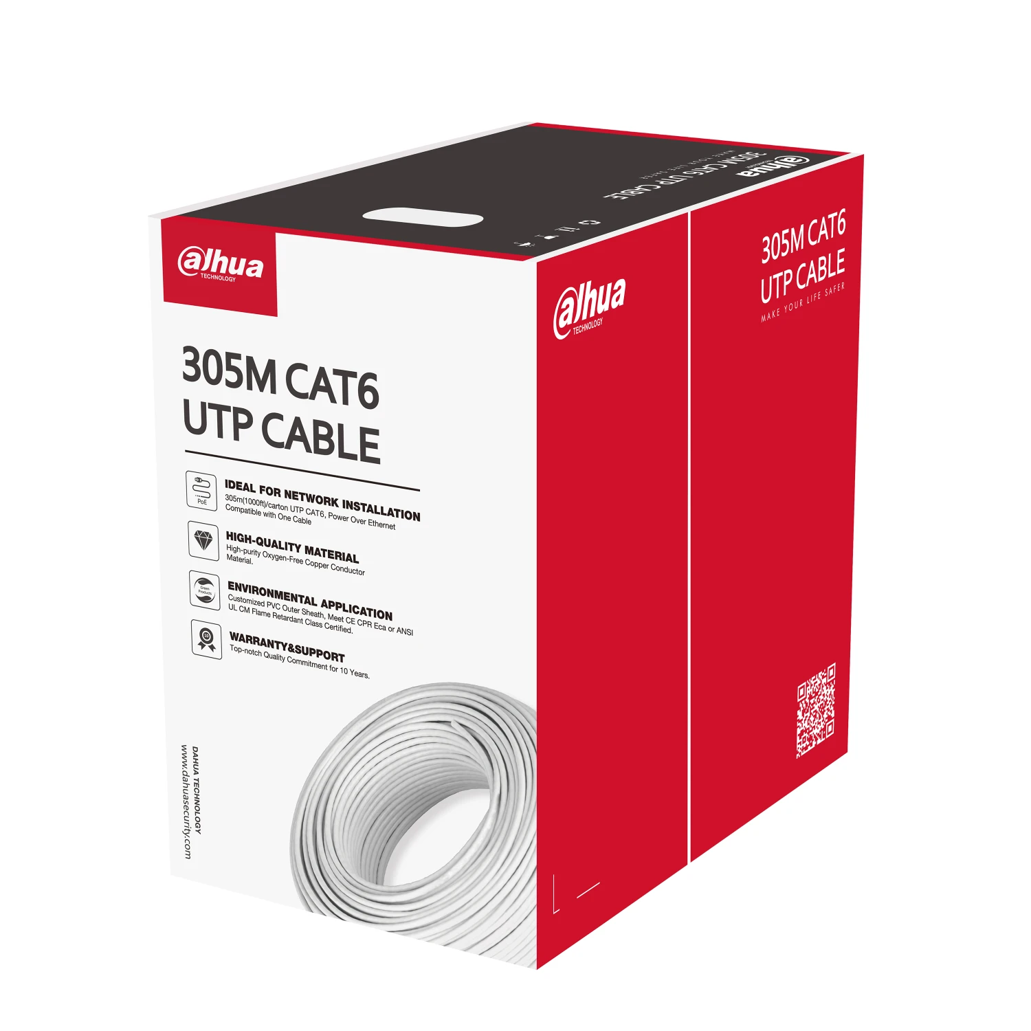 Dahua Cable UTP y FTP para cámaras de seguridad SSTT - PFM920I-6UN-C