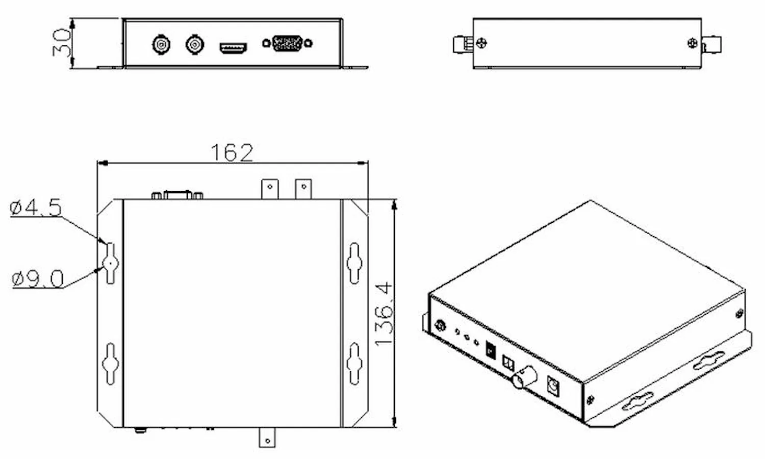 Dahua Conversores CCTV HDMI HDCVI SSTT - TP2105