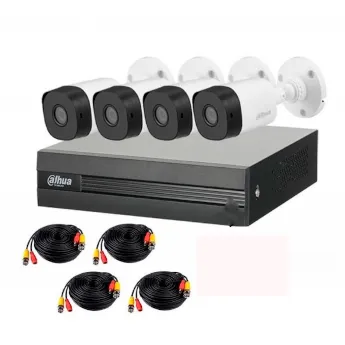 Dahua kit de autoinstalación para Cámaras seguridad HDCVI SSTT - KIT-XVR1B04-I-1T-4xB1A21N-0360B - Imagen referencial